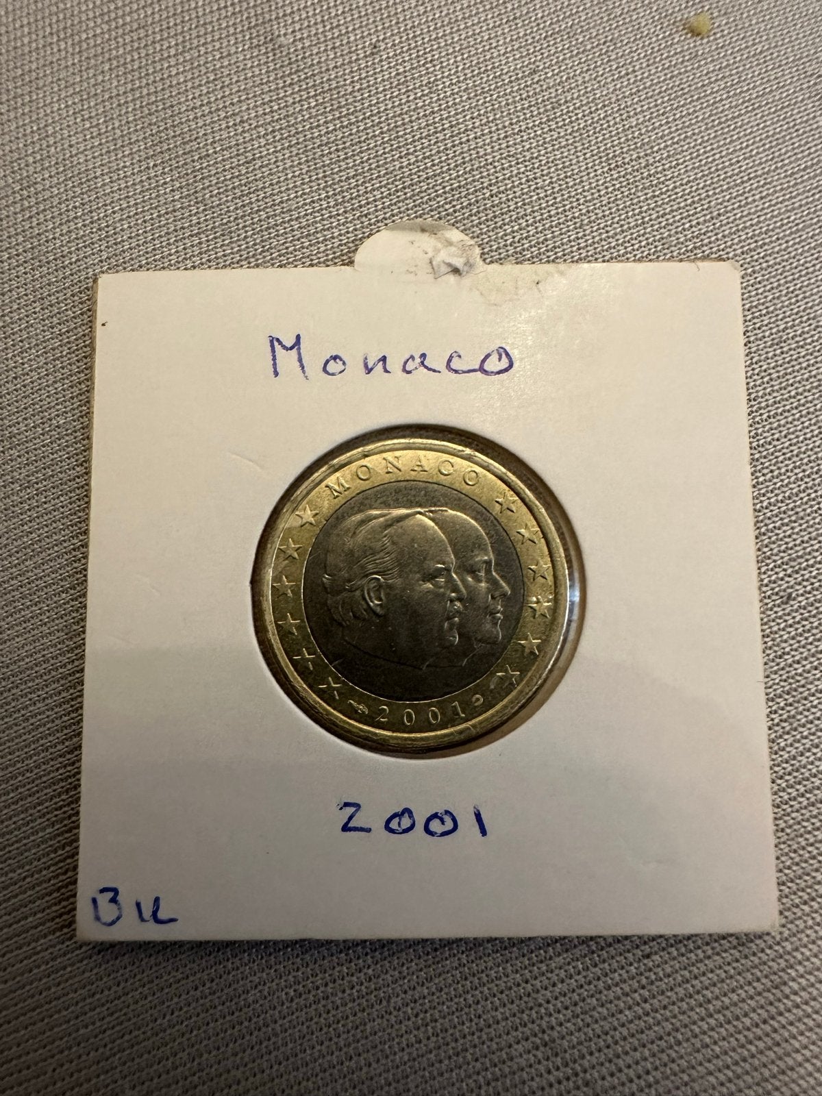 Monaco 1 Euro munt 2001, Verzenden, Monaco, 1 euro, Losse munt