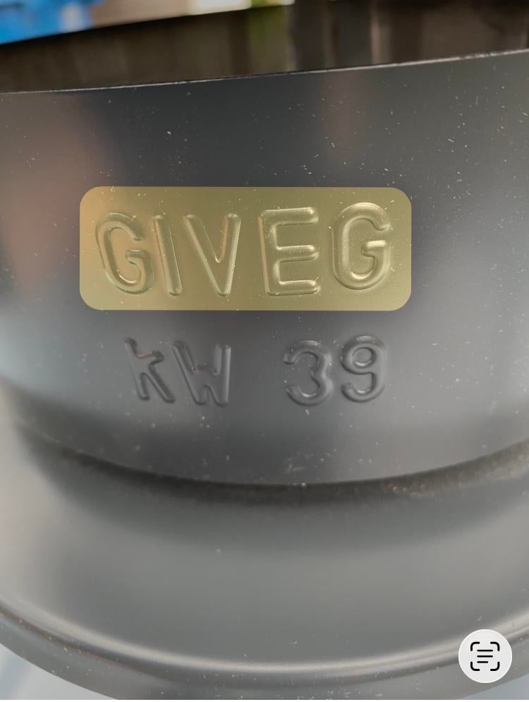 Nieuw Aluminium regeninslagvrije Rookgaskap GIVEG 110 mm, Ophalen, Afvoer, Minder dan 2 meter, 80 mm of meer