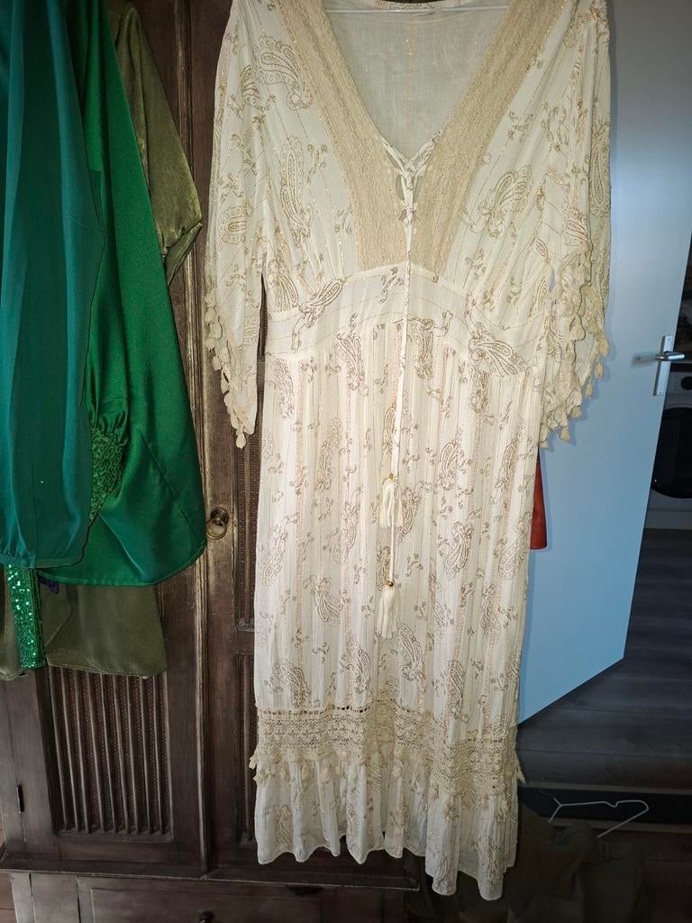 Ibiza stijl jurk off withe, maat 40, Ophalen of Verzenden, Zo goed als nieuw, Maat 38/40 (M), Overige typen