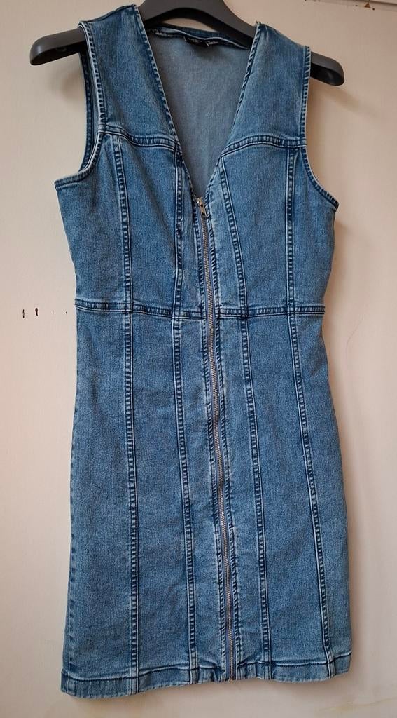Overgooier van denim, maat M 38, Kleding | Dames, Jurken, Maat 38/40 (M), Vera Moda, Blauw, Ophalen of Verzenden