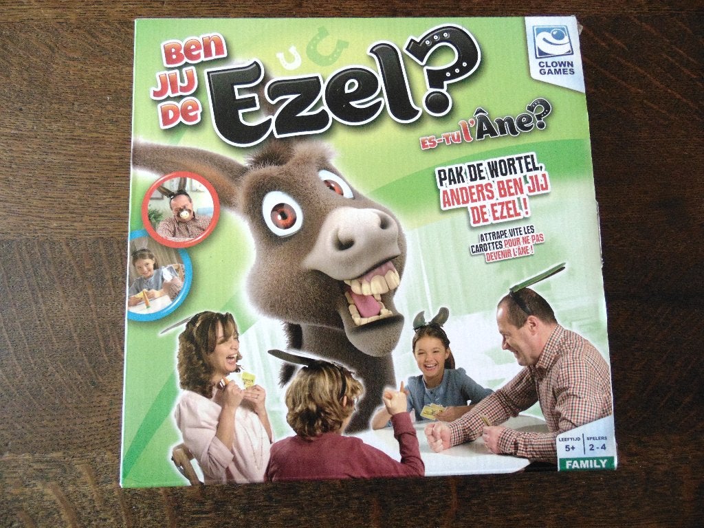 Ben jij de Ezel Spel van Clown Games, Een of twee spelers, Ophalen of Verzenden, Zo goed als nieuw, Clown Games