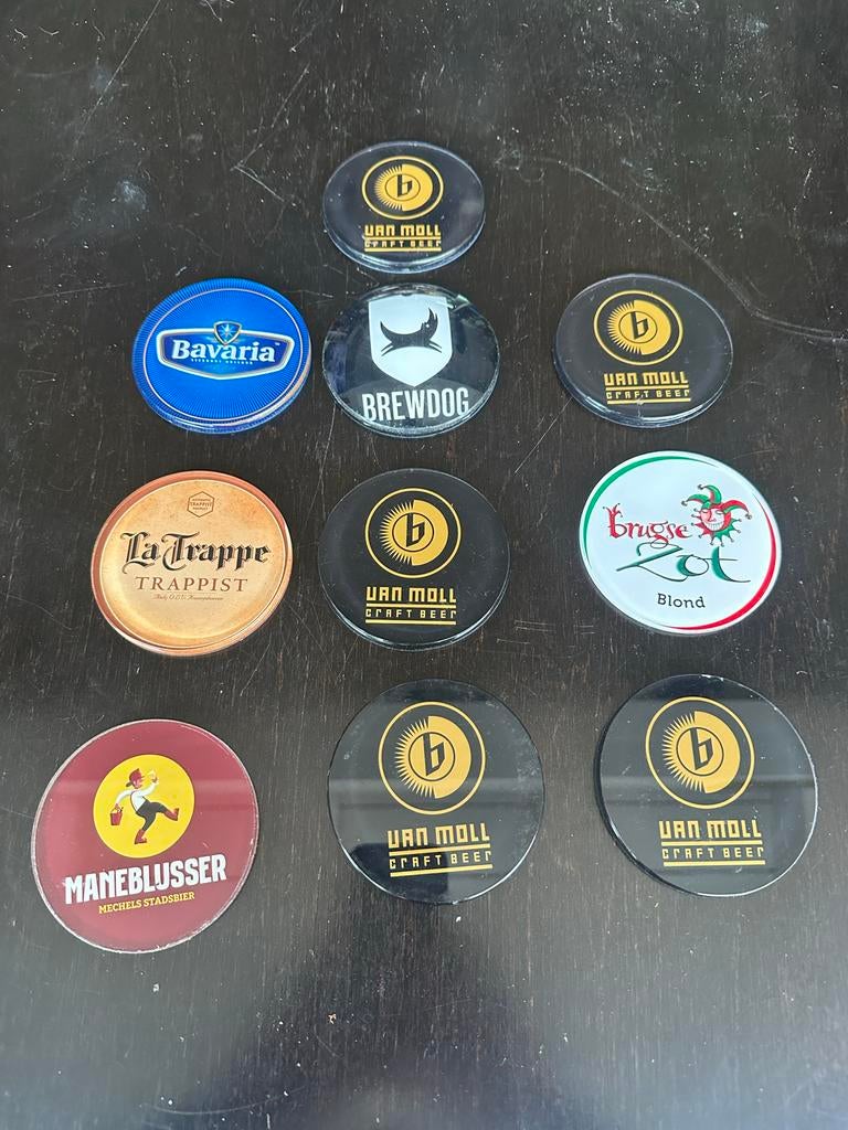 Taplens Manneblusser La Trappe Bavaria brugse zot, Verzamelen, Ophalen, Zo goed als nieuw, Reclamebord, Plaat of Schild, Overige merken