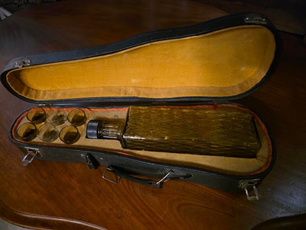 Vintage Vioolkist Drankset - Jaren '60/'70 - Compleet, Ophalen of Verzenden