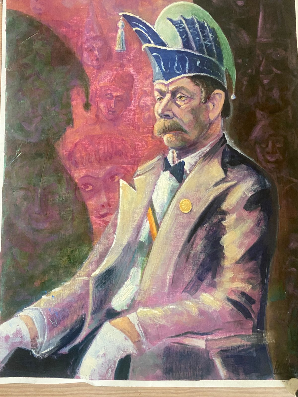 Schildering Prins Carnaval, Antiek en Kunst, Verzenden