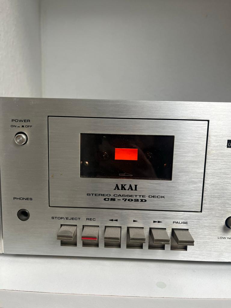 Akai CS-702D Stereo Cassette Deck - Vintage Hifi, Ophalen, Enkel, Akai, Tiptoetsen