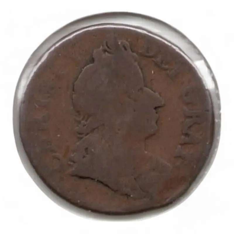 Denemarken ½ Skilling 1693-1696 Christian V, Ophalen of Verzenden, Overige landen, Losse munt