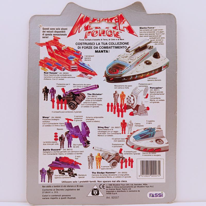 Manta Force Sting Ray Kaart Bluebird Toys 1988, Ophalen of Verzenden, Gebruikt
