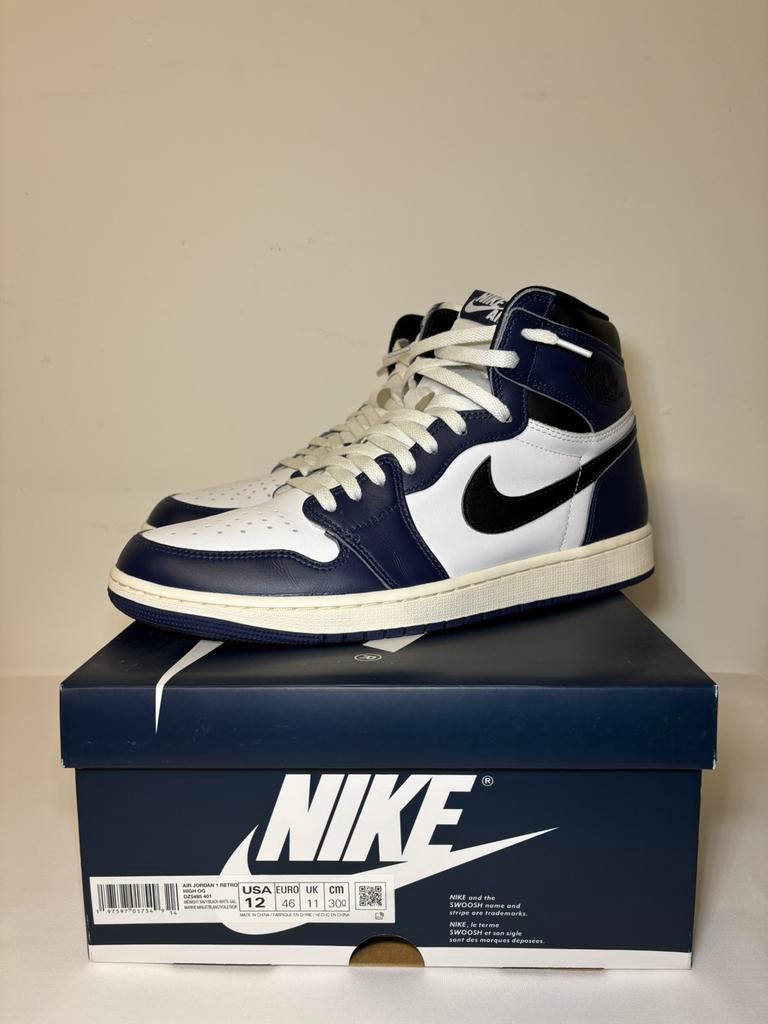 Nike Air Jordan 1 High OG 'Midnight Navy', Ophalen of Verzenden, Zo goed als nieuw, Blauw