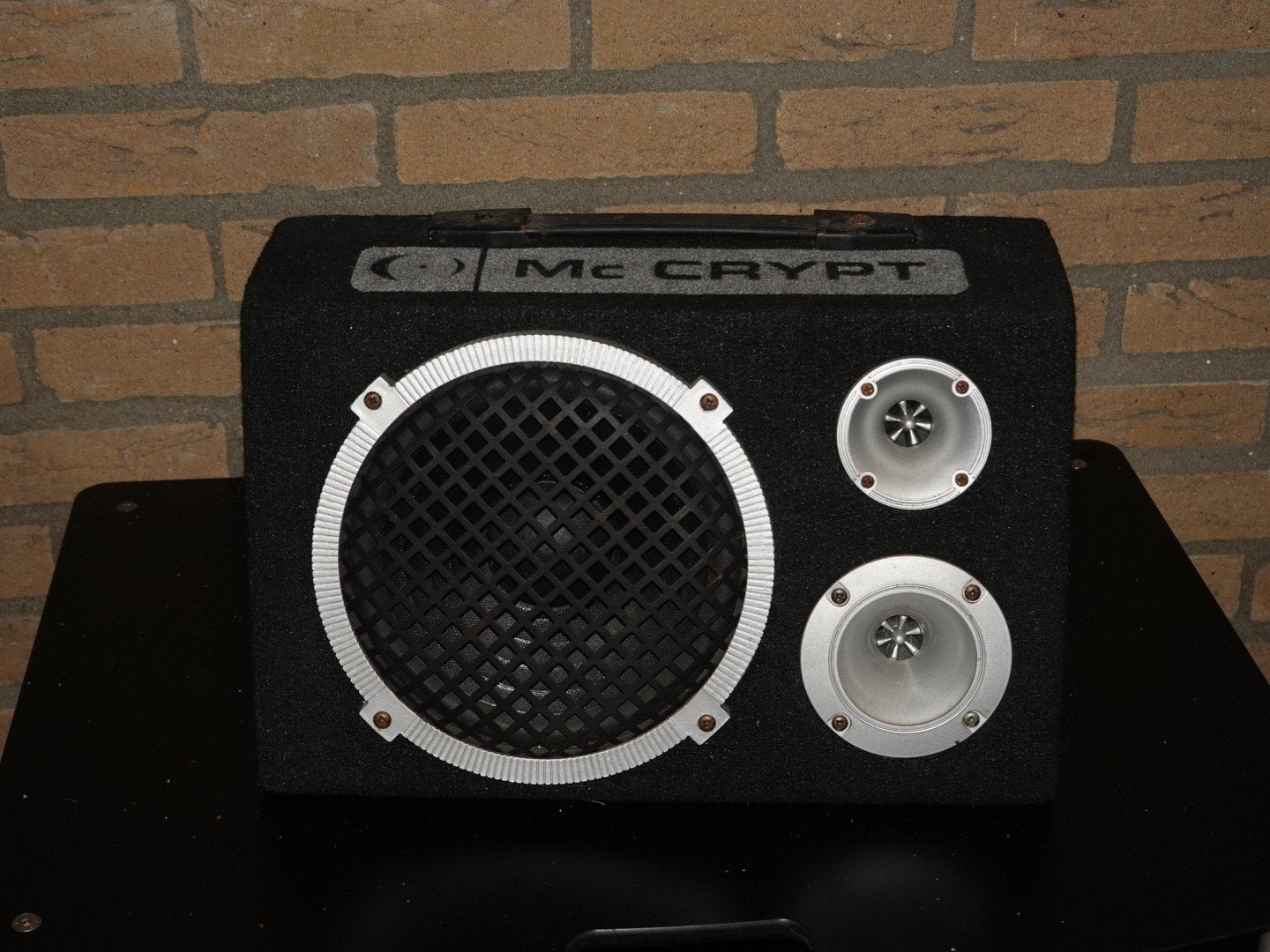 Mc CRYPT BB 802-II subwoofer, Ophalen of Verzenden, Gebruikt