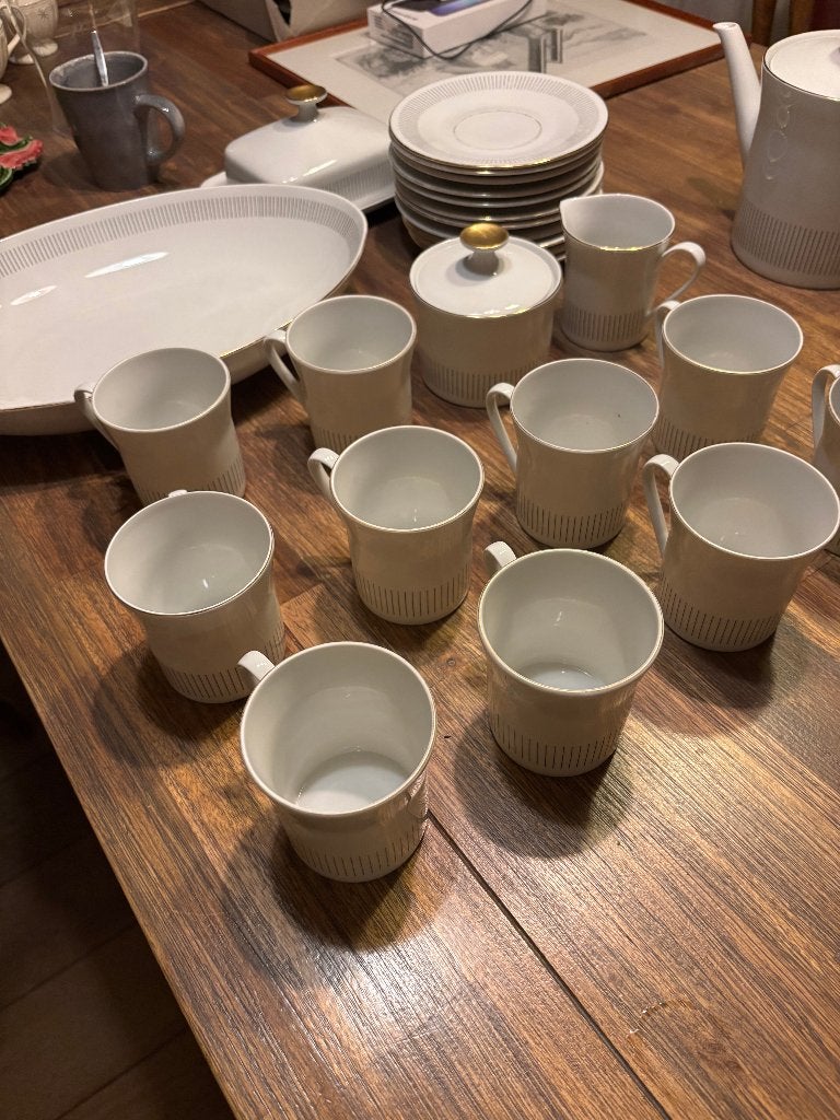 Scherzer servies set midcentury, Ophalen, Gebruikt, Vintage, Porselein