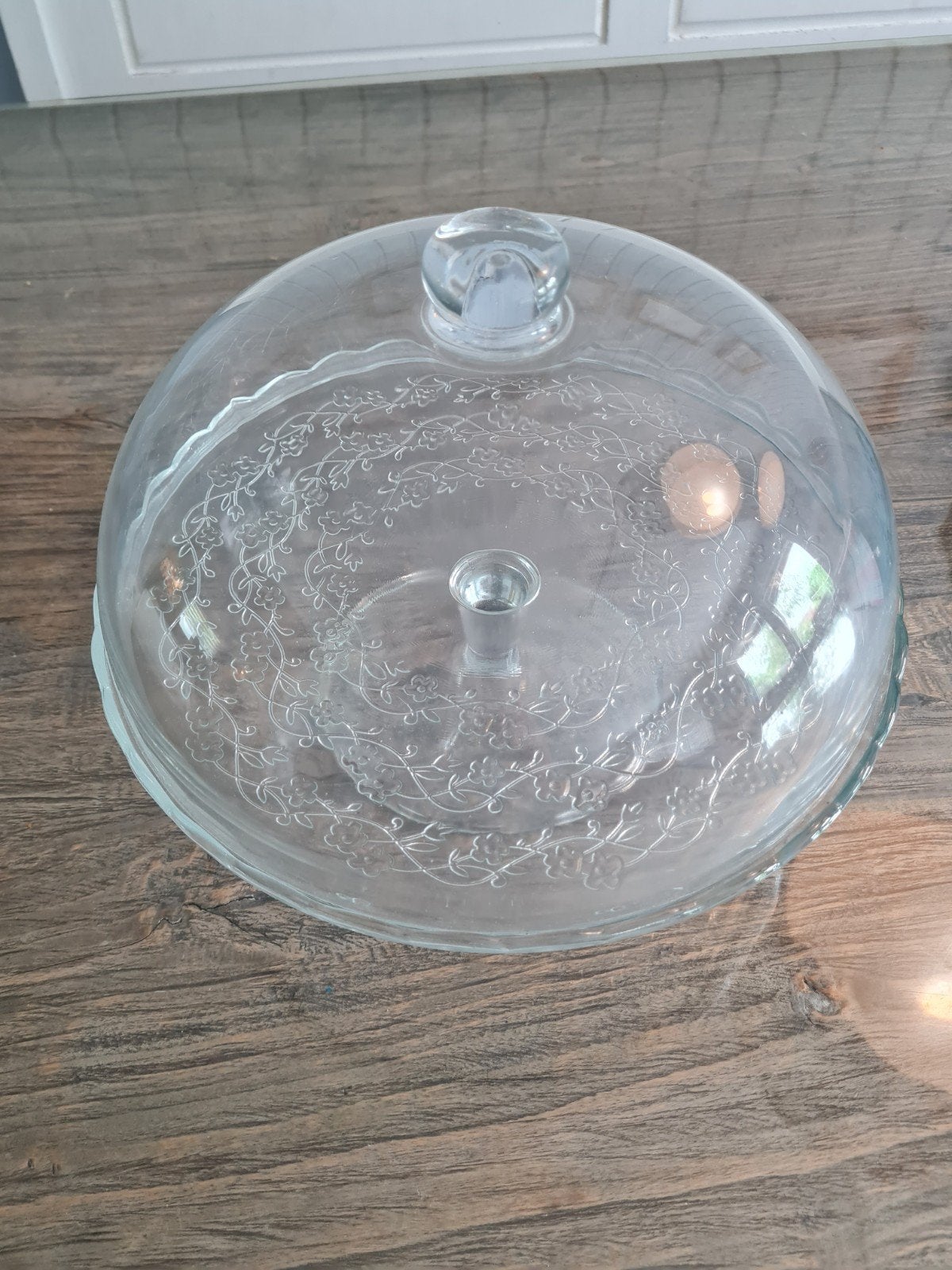 Glazen stolp met bloemenmotief - IKEA, Ophalen, Zo goed als nieuw, Glas