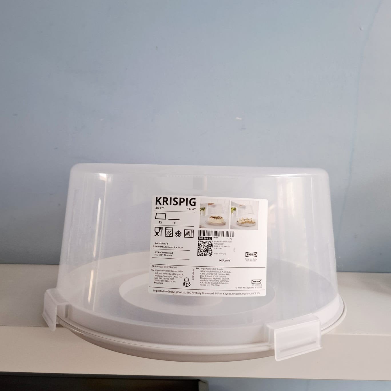 IKEA Krispig taartstolp - 36 cm, IKEA, Kunststof, Nieuw, Ophalen of Verzenden