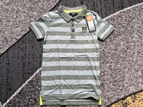 Groen Gestreepte polo Maat 110-116 h3, Europe Kids, Europe Kids, Onbekend, Nieuw