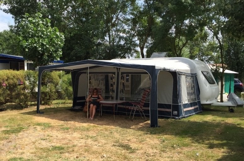 Mooie voortent met luifel (maat 11 - 914 cm) voor caravan, Caravans en Kamperen, Voortenten en Luifels, Ophalen, Gebruikt, Ten Cate All Season 200g/m2