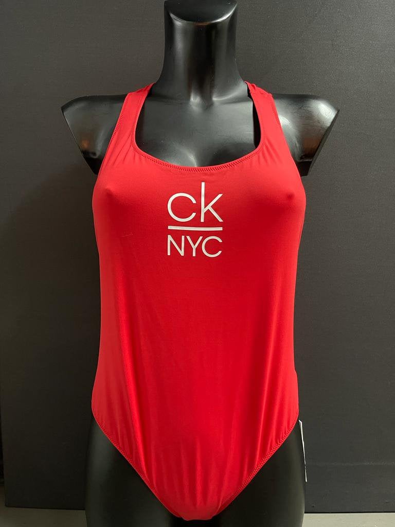 Calvin klein badpak maat s en L racer back, Verzenden, Nieuw, Rood, Badpak
