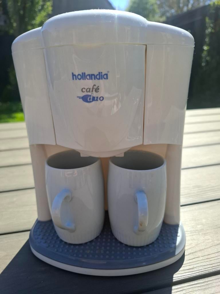 Hollandia Café Duo 2-kops koffiezetapparaat, Koffiemachine, Gemalen koffie, Ophalen of Verzenden, Zo goed als nieuw
