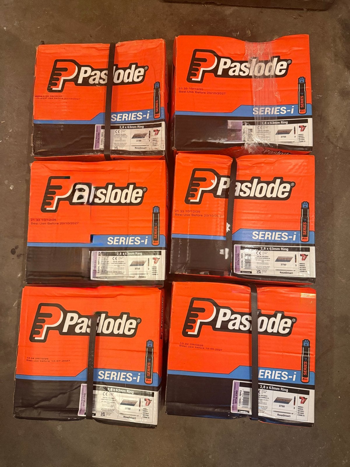 6 doosjes Paslode Series-i 2.8 x 63mm  Spijkers, Ophalen of Verzenden, Nieuw, 50 tot 100 mm, Spijkers