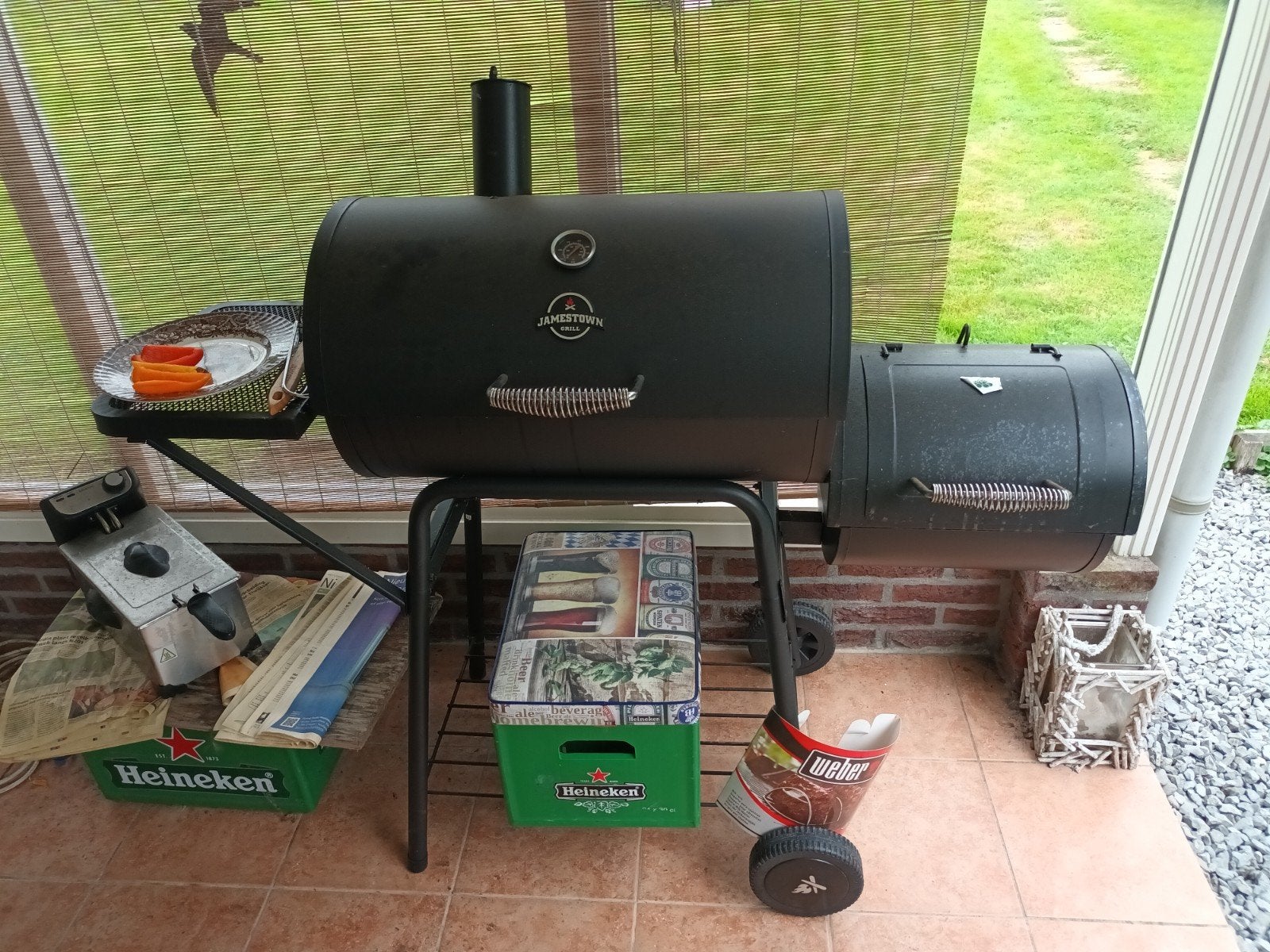 Jamestown Grill Smoker BBQ - Zo goed als nieuw, Ophalen, Zo goed als nieuw, Jamestown