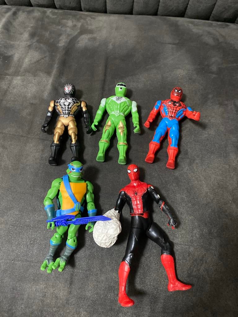 Actiefiguren: Spiderman, Power Ranger, Ninja Turtle, Ophalen of Verzenden, Gebruikt
