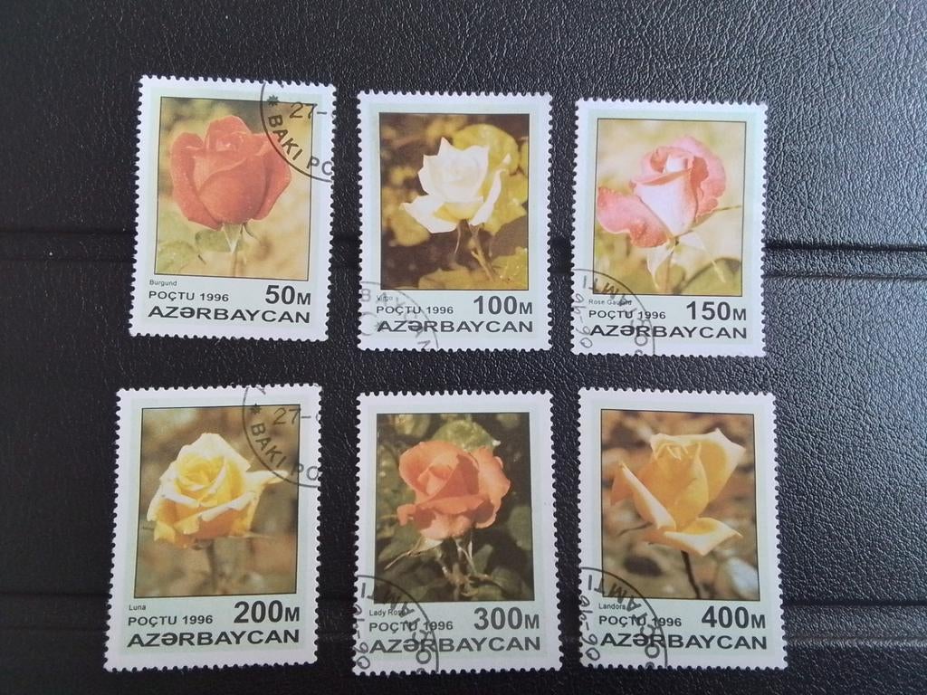 Azerbeidzjan gestempeld 1996 bloemen, Ophalen of Verzenden, Gestempeld, Dier of Natuur