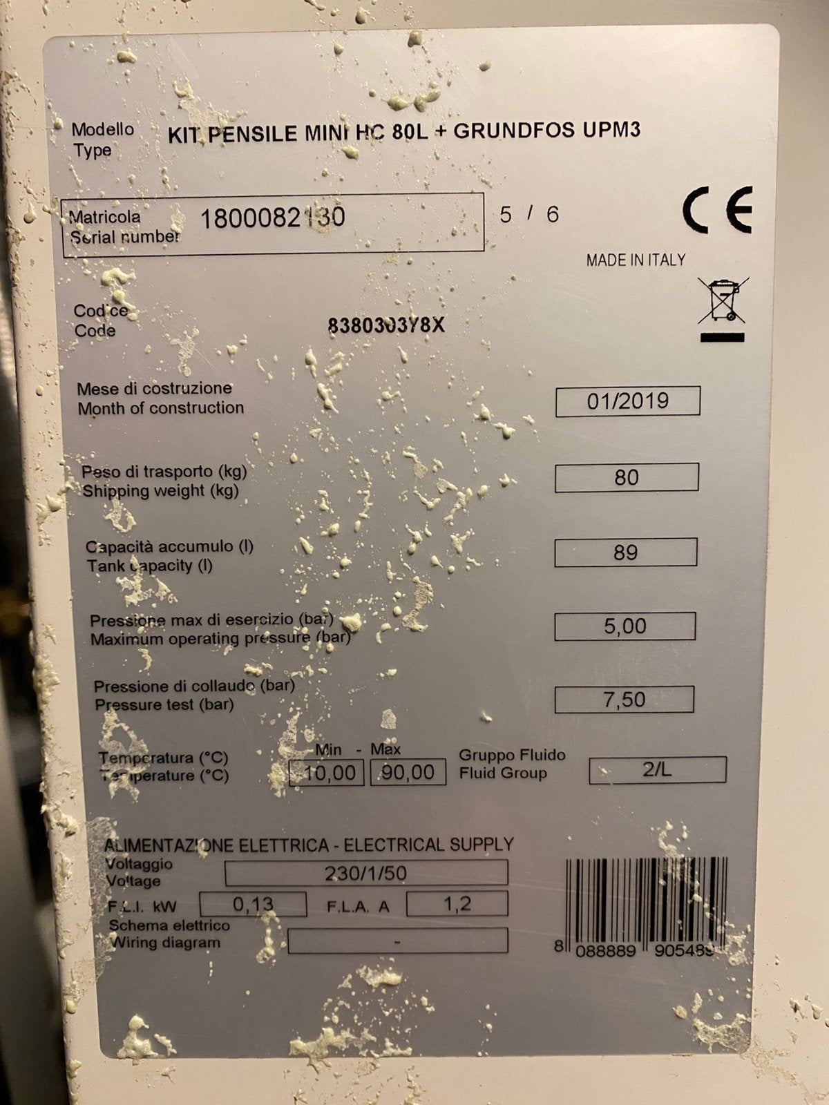 Foto 3 van Fiorini buffervat geintegreerd grundfospomp en kranen