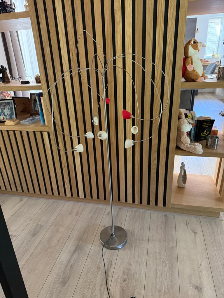Moderne vloerlamp met 6 lichtpunten, Huis en Inrichting, Lampen | Vloerlampen, Ophalen, Gebruikt, Metaal, 150 tot 200 cm