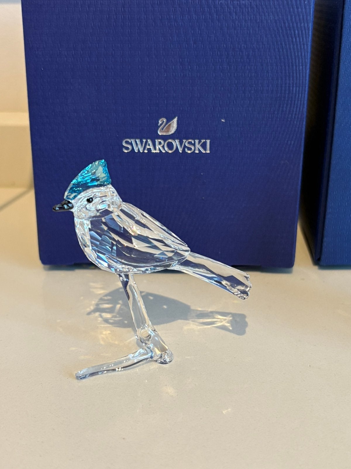 Swarovski blauwe gaai, Ophalen of Verzenden, Zo goed als nieuw, Figuurtje