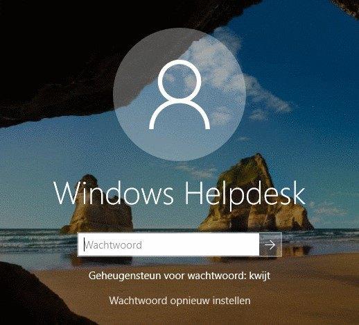 Het Windows wachtwoord werkt niet meer, Ophalen of Verzenden, Nieuw