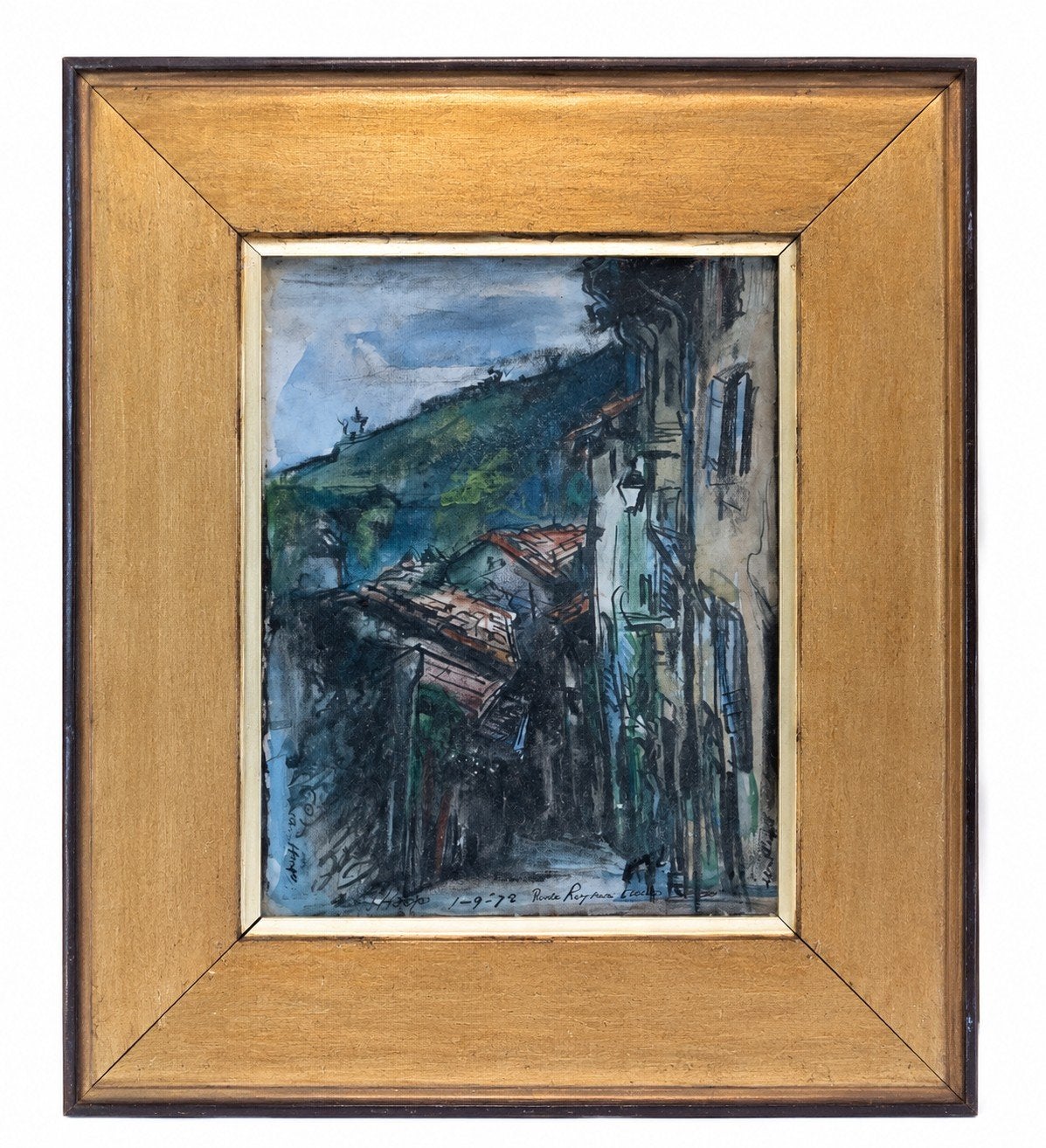 Originele Bob ten Hoope aquarel 1972, Antiek en Kunst, Kunst | Schilderijen | Klassiek, Ophalen of Verzenden