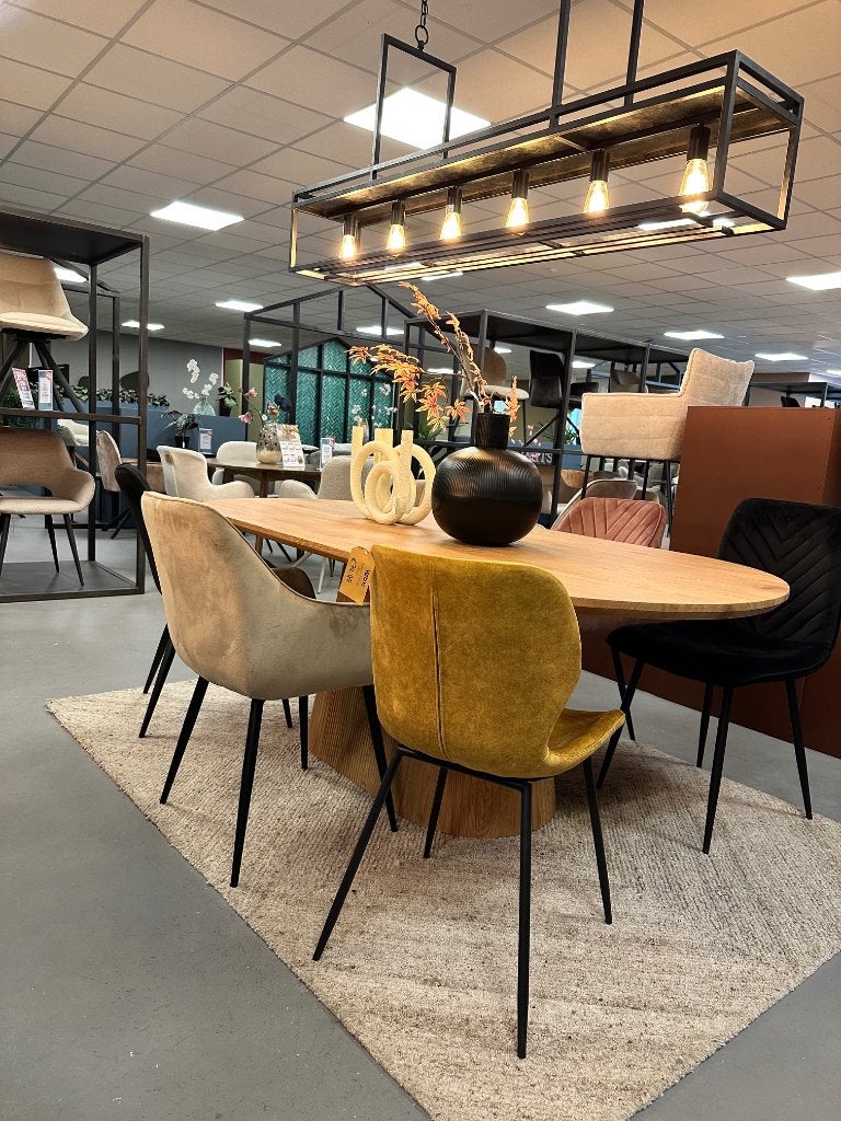 6x stoel velvet - eetkamerstoel velours - stoelen velvet, Ophalen, Nieuw, Stof, Vijf, Zes of meer stoelen