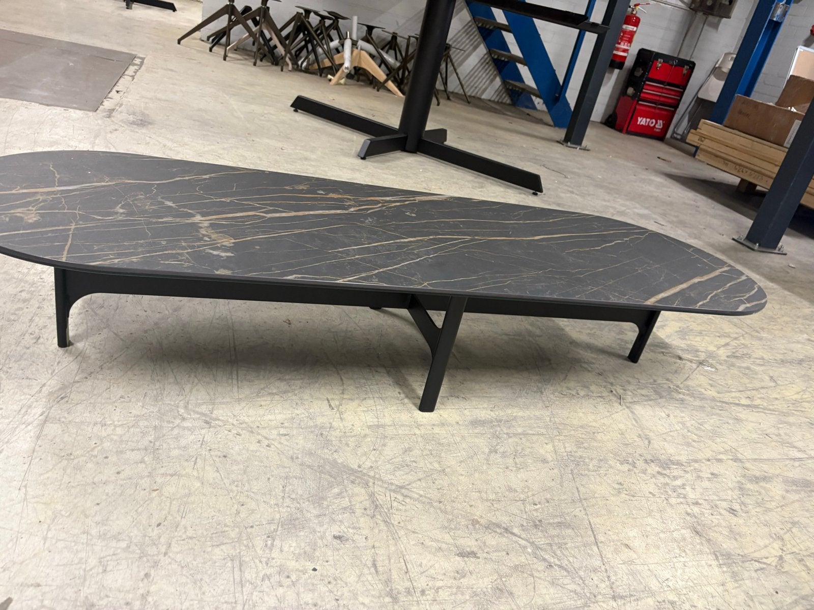 Salontafel Minot - 150x50cm - Keramiek Noir - Zwart, Ophalen, Overige materialen, Dyyk, Nieuw