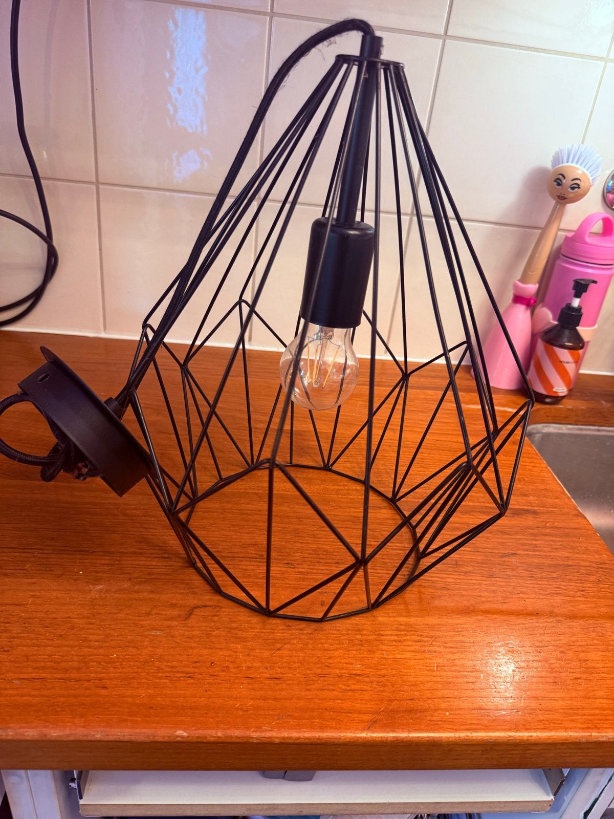 EGLO Carlton hanglamp zwart - Industriële stijl, Ophalen of Verzenden, Gebruikt, Metaal