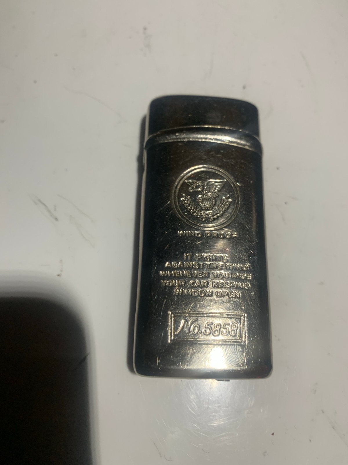 Vintage Windproof Aansteker No. 5858, Ophalen of Verzenden, Gebruikt, Aansteker