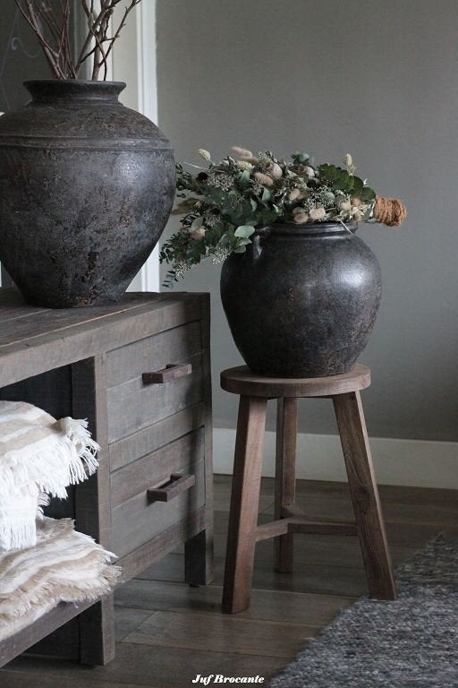 Sobere, grote kruik met twee oren, https://www.jufbrocante.nl/, Nieuw, Ophalen of Verzenden, https://www.jufbrocante.nl/