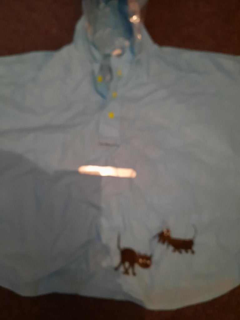 JIP & JANNEKE REGENPONCHO Lichtblauw 3/7 JAAR!, Ophalen of Verzenden, Zo goed als nieuw, Regenjas