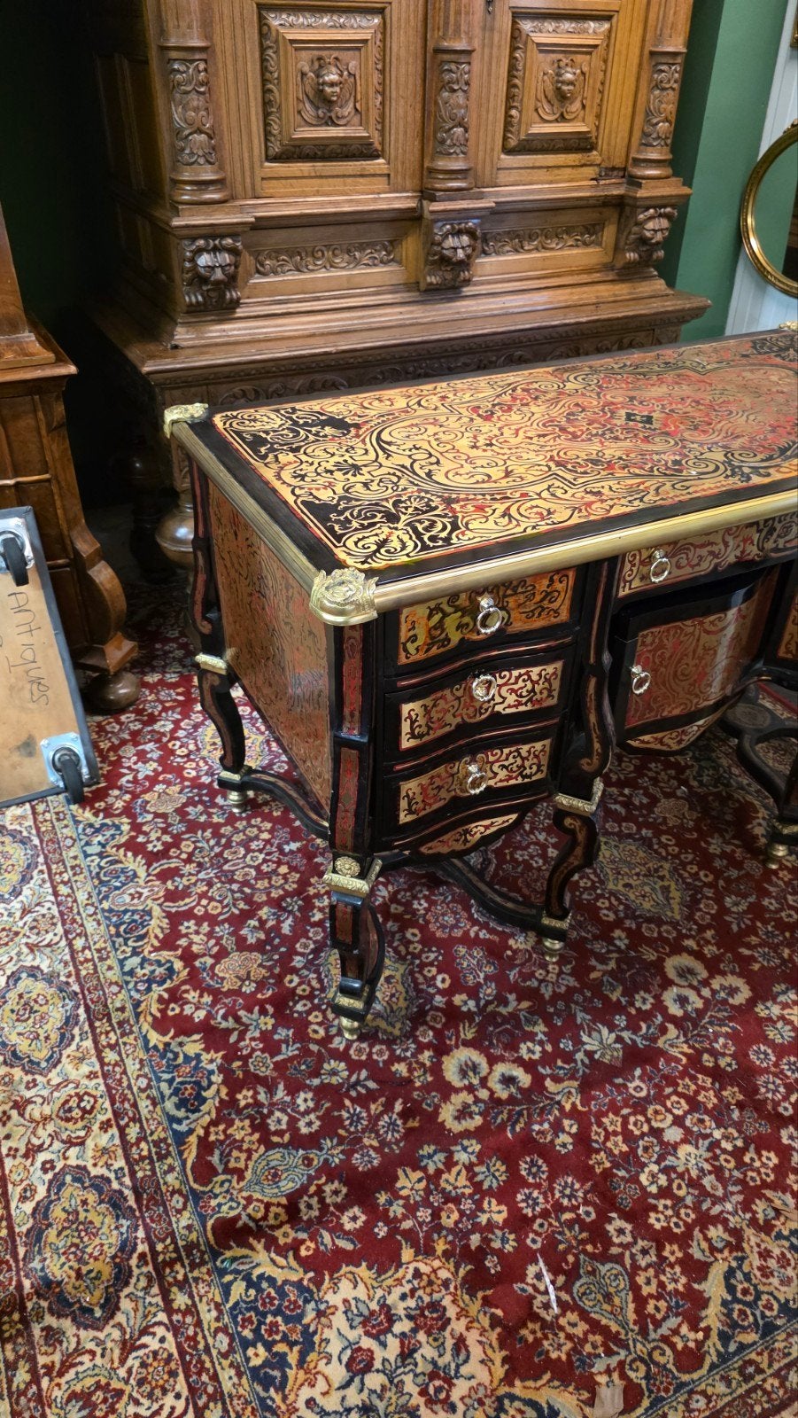 zeer mooi bouletechniek bureau, Antiek en Kunst, Antiek | Meubels | Tafels, Ophalen