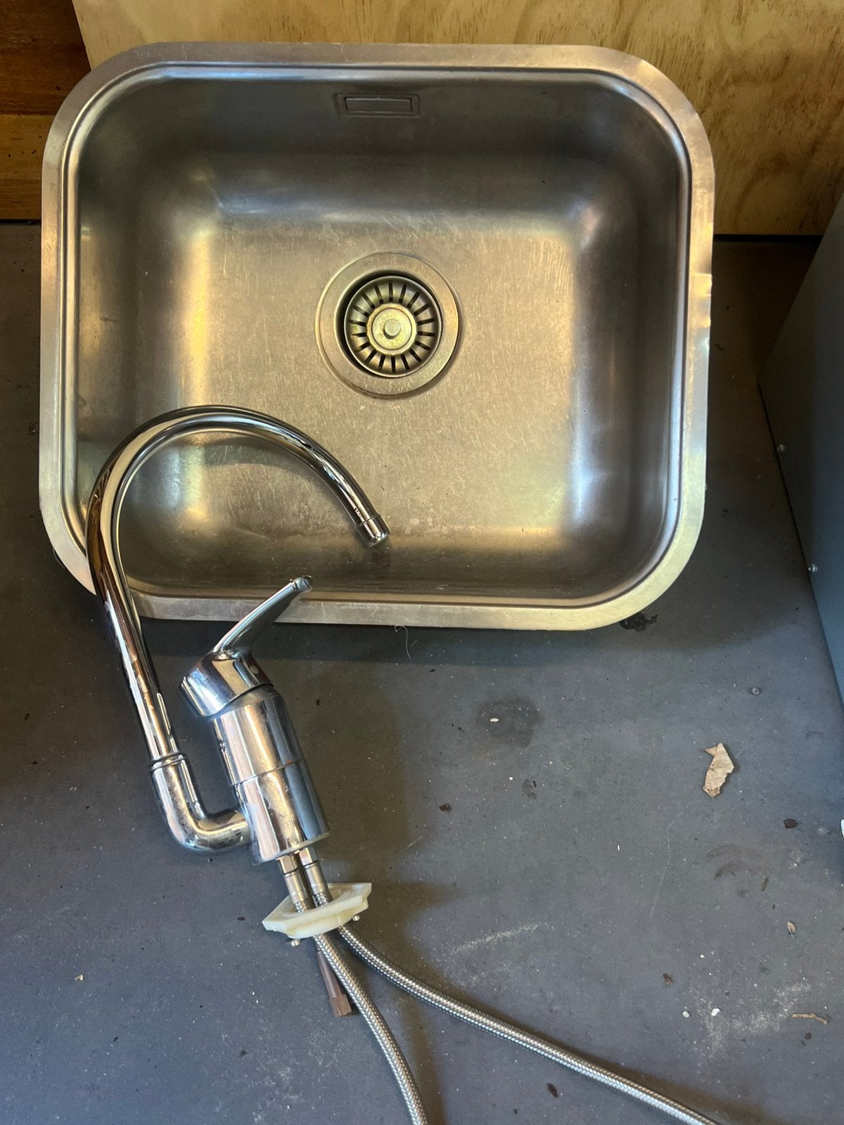 Kraan met spoelbak, Huis en Inrichting, Keuken | Keukenelementen, Gebruikt, Minder dan 100 cm, Minder dan 50 cm, 25 tot 50 cm