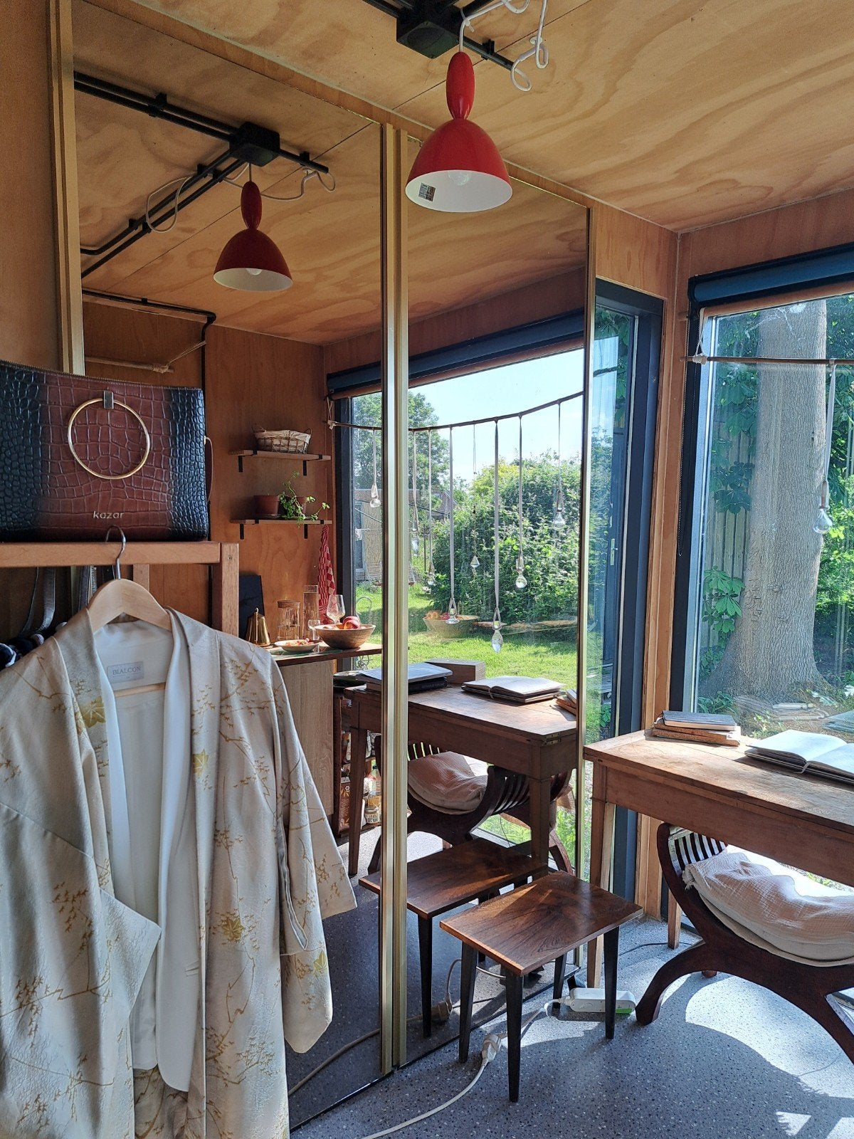 2x Design Passpiegel / Wandspiegel Hotel-Chic Bruin & Goud, Huis en Inrichting, Gebruikt, Ophalen of Verzenden, 150 tot 200 cm