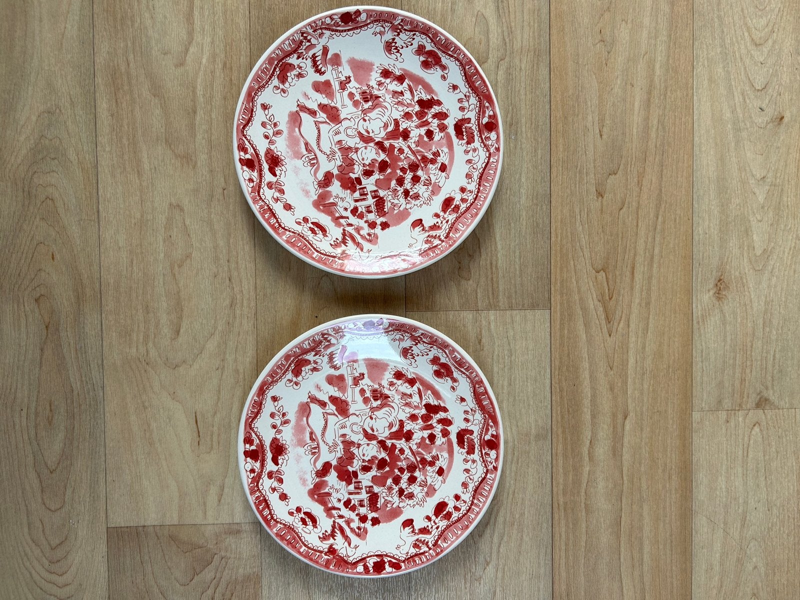 Blond Amsterdam borden rood - set van 2, Blond Amsterdam, Ophalen of Verzenden, Zo goed als nieuw, Bord(en)