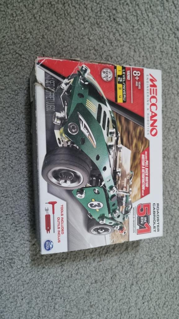 Meccano Roadster Cabriolet 5-in-1 Bouwpakket, Ophalen of Verzenden, Zo goed als nieuw, Overige merken