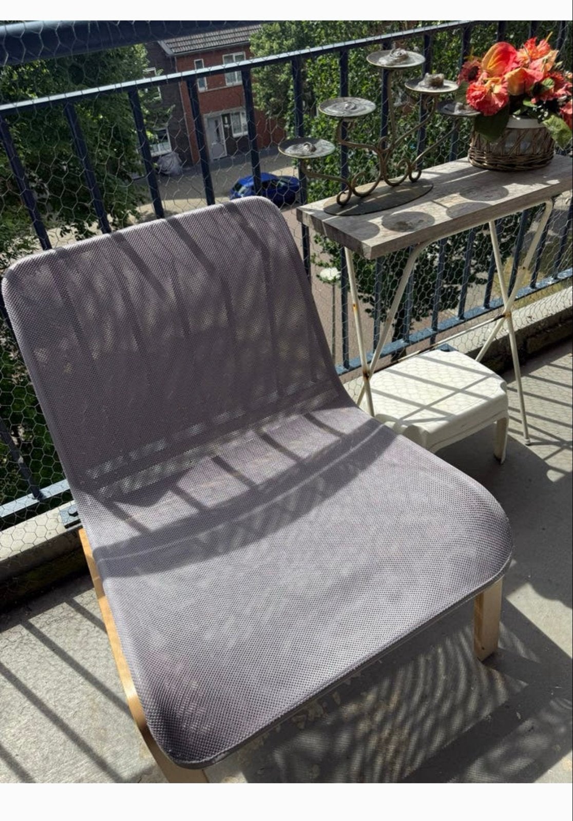 IKEA Langfjall lounge stoel - Grijs, Ophalen, Gebruikt, Hout, Eén