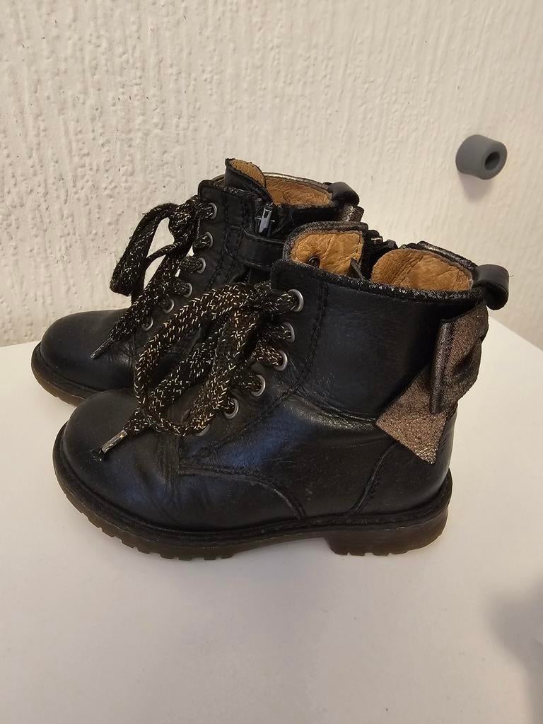 Clic! zwarte veterboots met strik, maat 24, Ophalen, Gebruikt, Clic!, Meisje