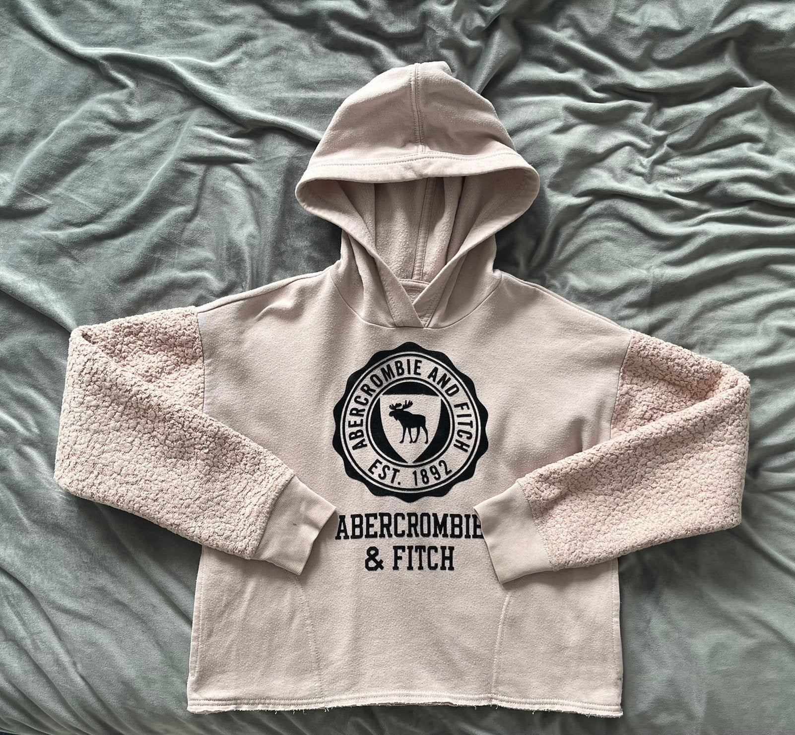 Abercrombie & Fitch hoodie – lichtroze mt 146/152 teddy trui, Meisje, Trui of Vest, Abercrombie & Fitch, Ophalen of Verzenden