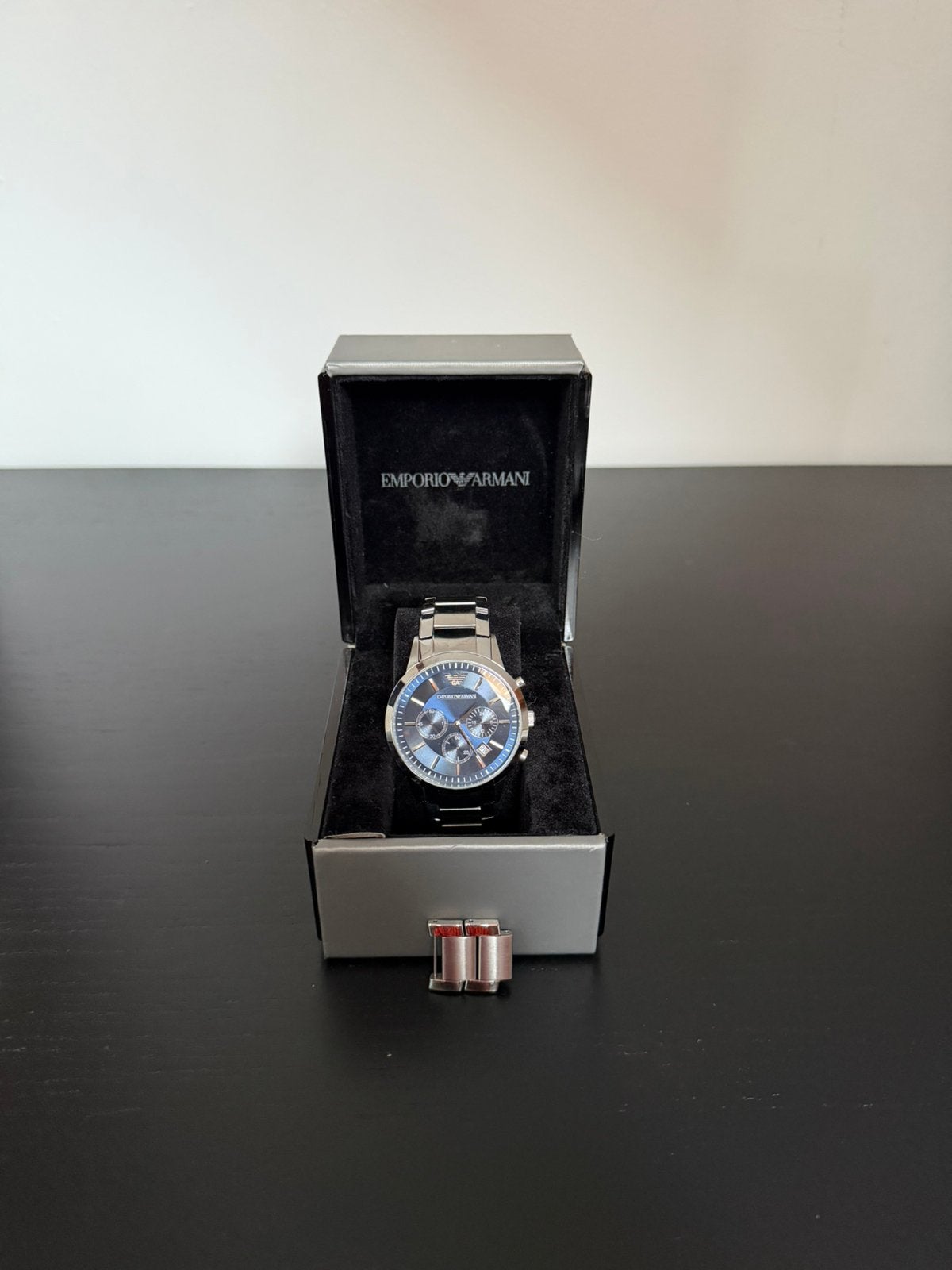 Emporio Armani Horloge, Sieraden, Tassen en Uiterlijk, Horloges | Heren, Overige merken, Gebruikt, Polshorloge, Overige materialen