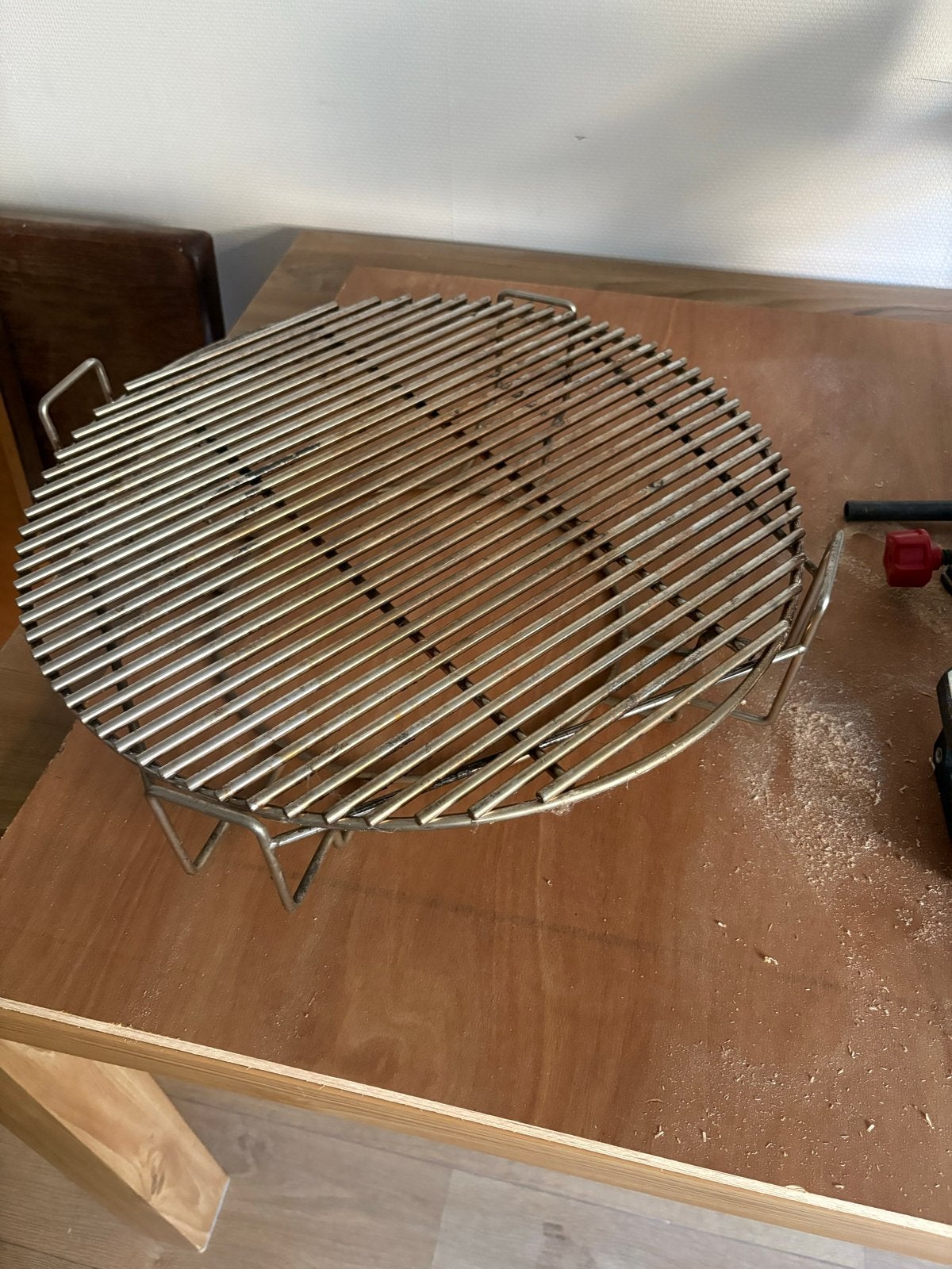 Roestvrijstalen BBQ rooster met poten voor the bastard, Ophalen, Gebruikt