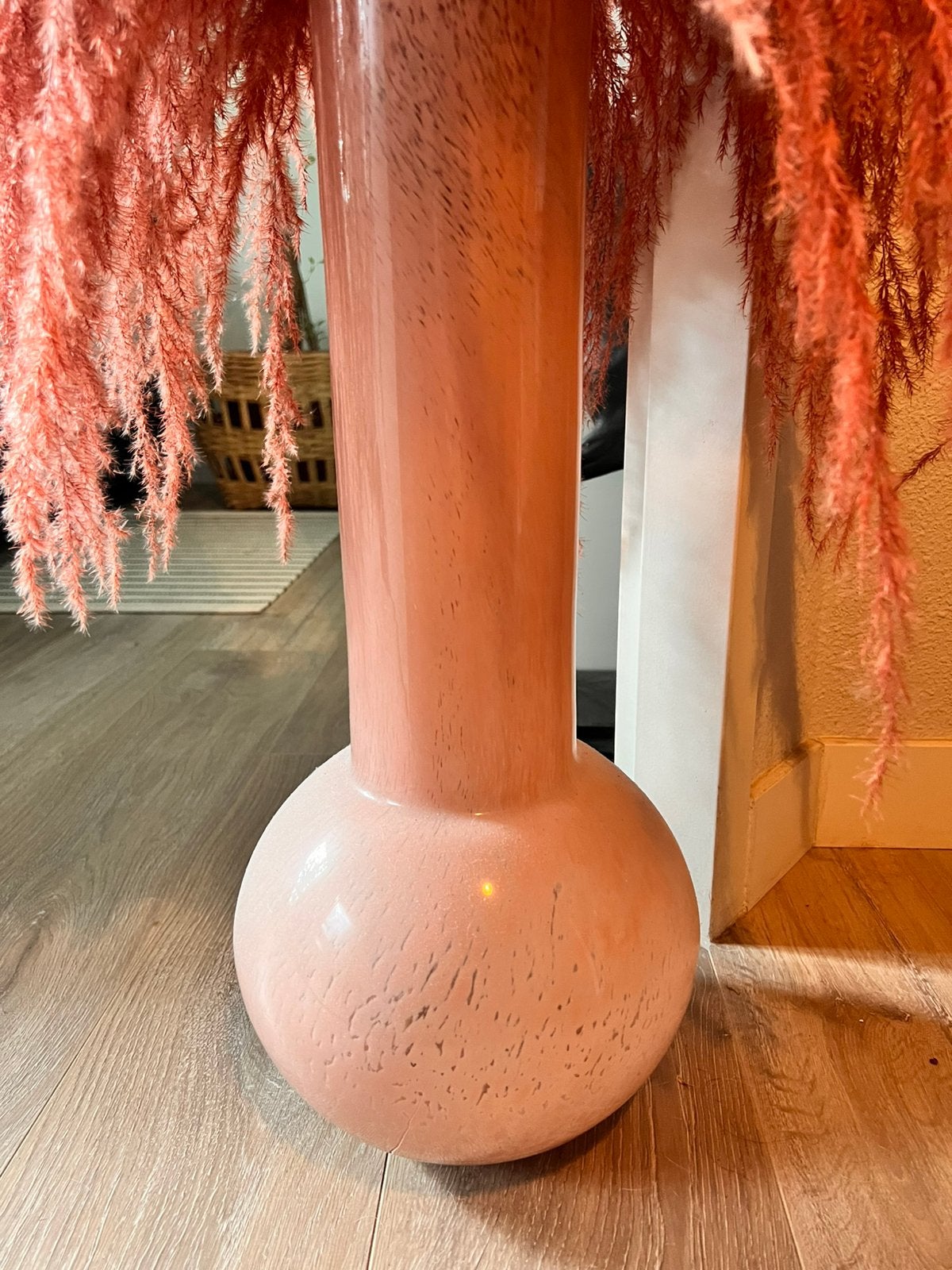 DutZ vaas poederroze, hoog model, Ophalen, 57 cm, Roze, Glas