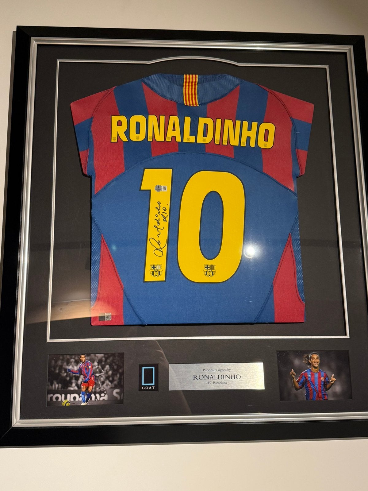 Gesigneerd Shirt Ronaldinho, Ophalen, Zo goed als nieuw