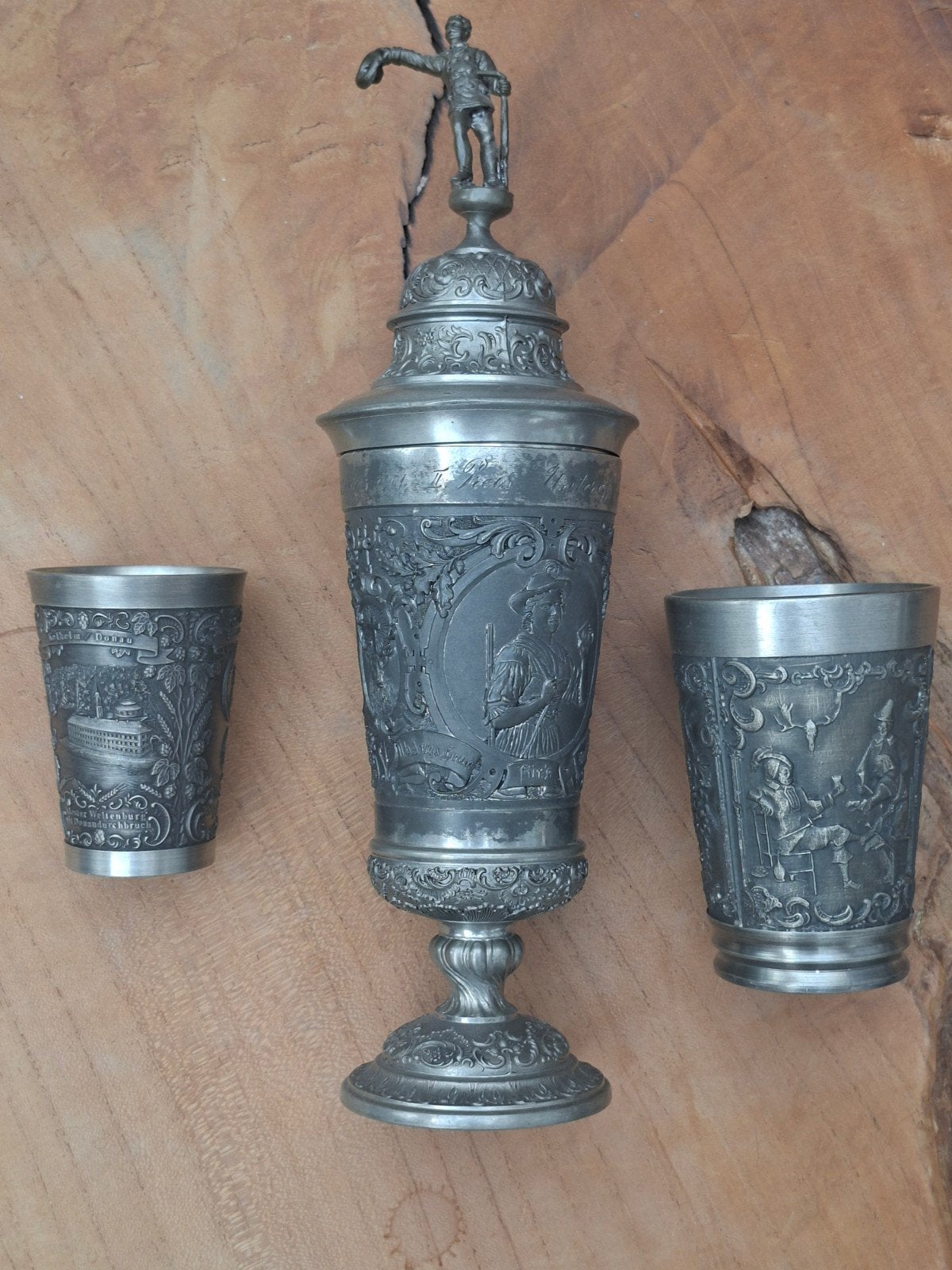 Antieke Franz Josef I Jager Bier Wijn Beker, Antiek en Kunst, Antiek | Tin, Ophalen of Verzenden
