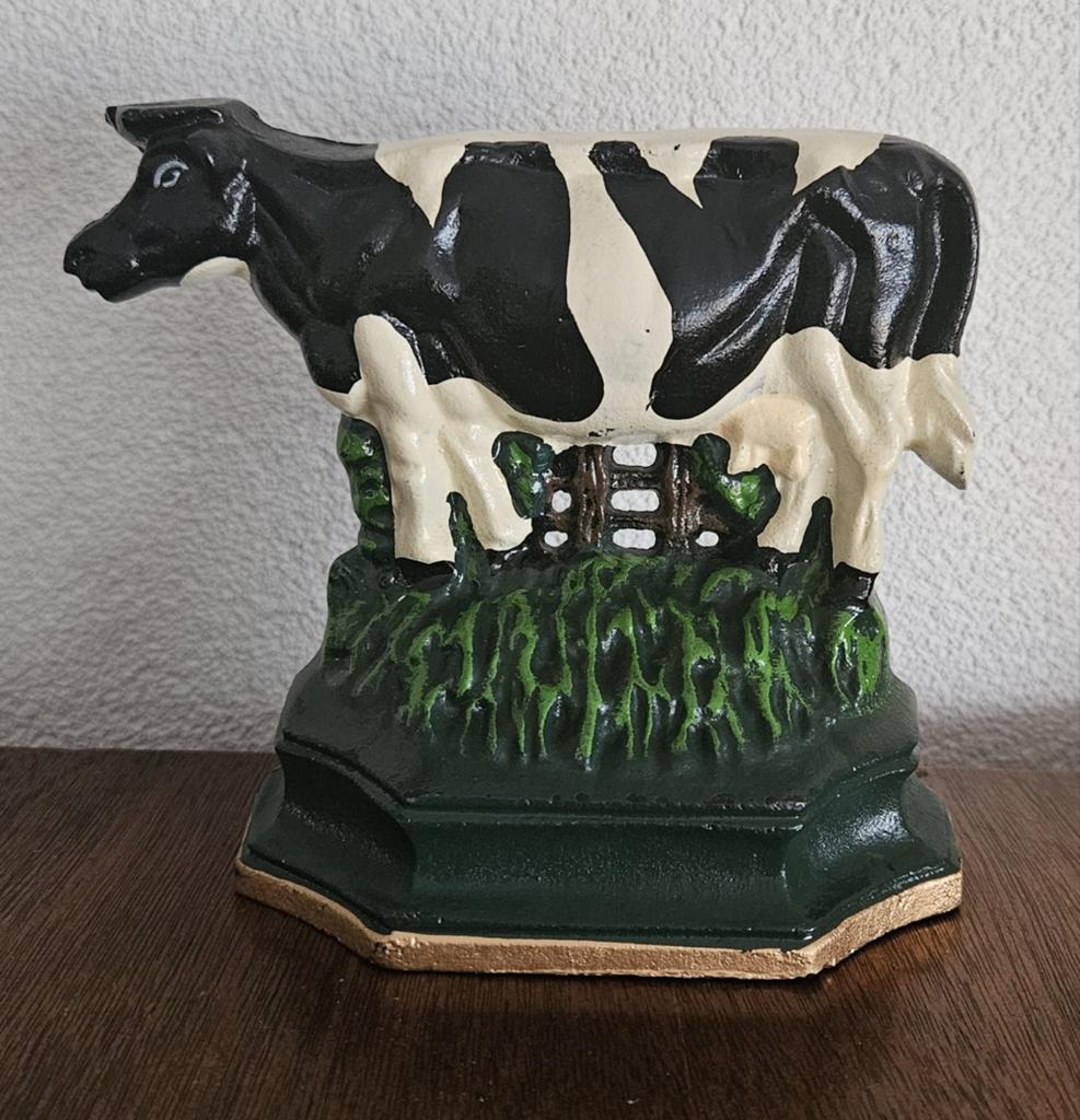 Gietijzeren deurstopper koe, Huis en Inrichting, Woonaccessoires | Deurstoppers, Ophalen of Verzenden, Zo goed als nieuw