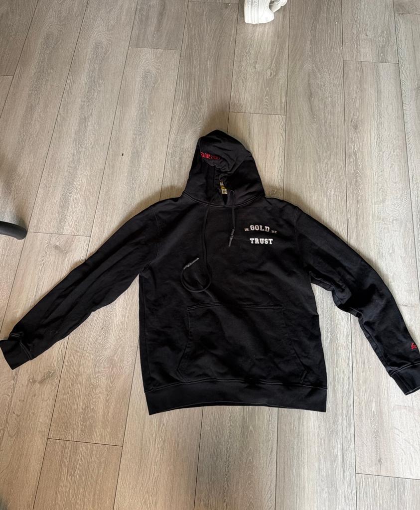 In Gold We Trust hoodie maat M nieuw, Kleding | Dames, Ophalen of Verzenden, Nieuw, Zwart